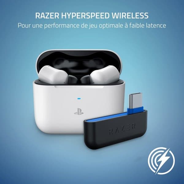 Spelhuvudtelefoner - RAZER - Hammerhead HyperSpeed - Trådlös - Aktiv brusreducering - PS5