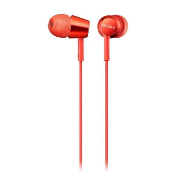 In-Ear-hörlurar - SONY - Röd - Kabelansluten - Brusisolering - 5-24000 Hz