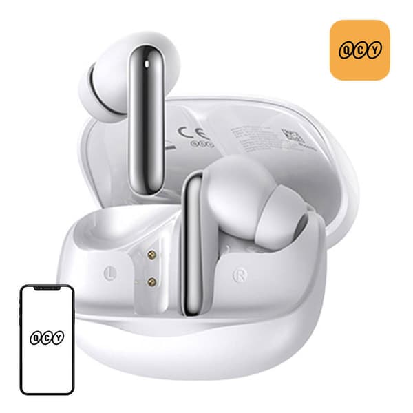 TWS QCY MeloBuds HT12 hörlurar (vita)