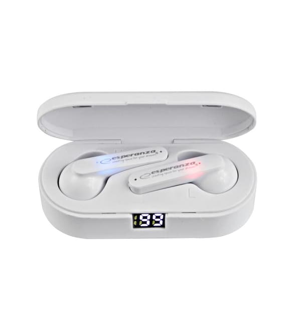 Esperanza EH230W Bluetooth In-Ear hörlurar TWS Vit