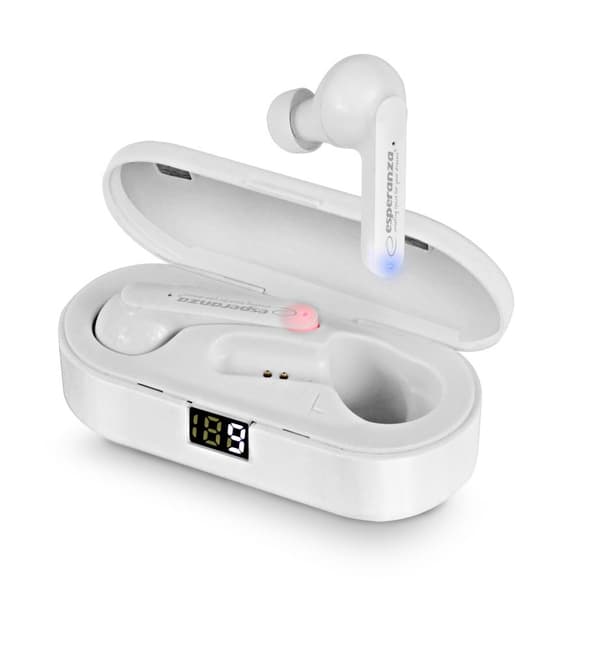 Esperanza EH230W Bluetooth In-Ear hörlurar TWS Vit