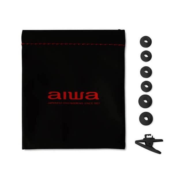 In-Ear-hörlurar - AIWA - ESTM-500BK - Kabelansluten - Rundstrålande mikrofon - Djup bas