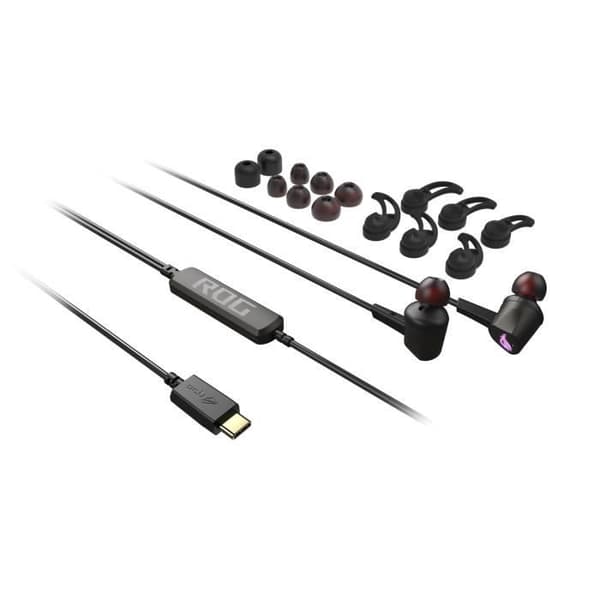 In-ear hörlurar - ASUS - ROG Cetra II - ANC - Aura Sync RGB - USB-C