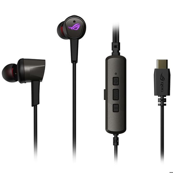 In-ear hörlurar - ASUS - ROG Cetra II - ANC - Aura Sync RGB - USB-C