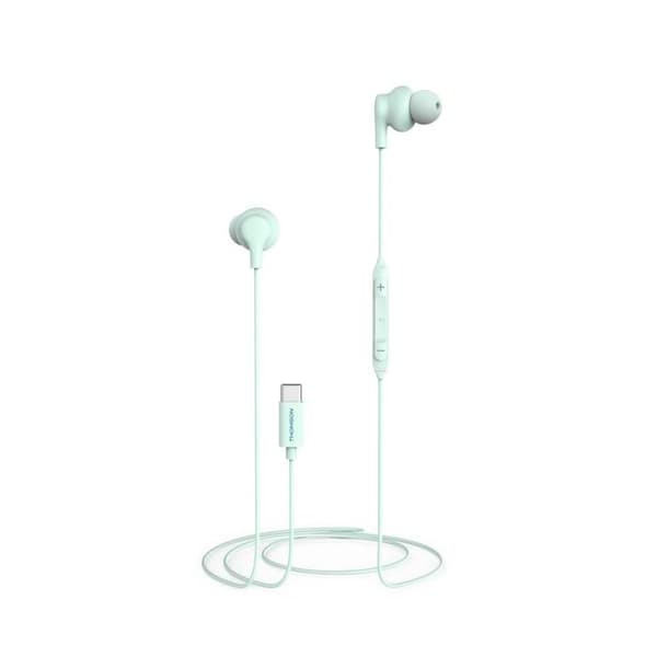 Hörlurar, in-ear, mikrofon, anti-fold skydd, USB-C, turkos
