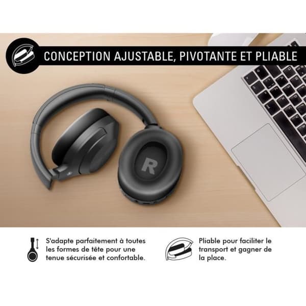 Caque Audio Bluetooth 5.3 ANC + ENC Spela Immersion FORCE PLAY Svart