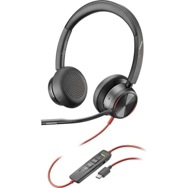 BLACKWIRE 8225 BW8225 USB-C WW TU Hörlurar med kabel svart