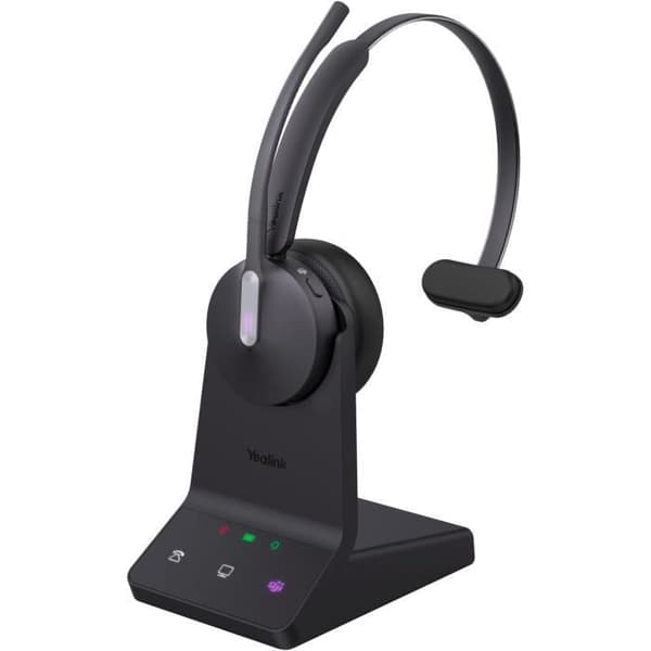 Mono headset - YEALINK - WH64 - DECT and Bluetooth - Noise reduction - Battery life 26h