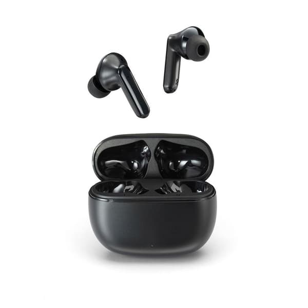 Motorola - Moto Buds 125 trådlösa hörlurar, snabbkoppling, vattentåliga, 17 timmars speltid, USB-C-laddning, svart