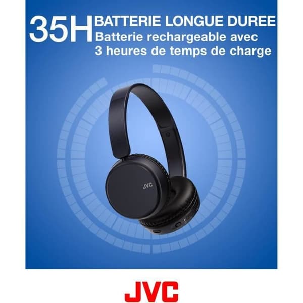 Bluetooth-hörlurar JVC HA-Z37W med kraftfull bas och 3 ljudlägen