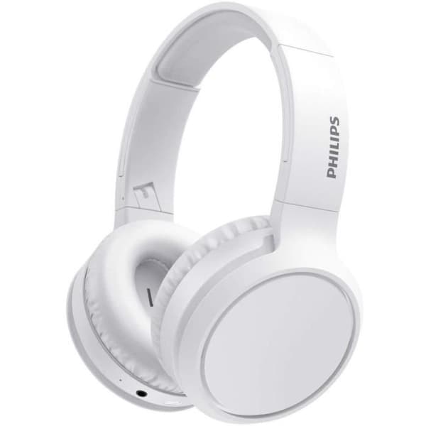 Philips TAH5205WT/00 trådlösa hörlurar - 40 mm högtalare - Bluetooth - Kompakt hopfällbar - 29 timmars batteritid - Vit