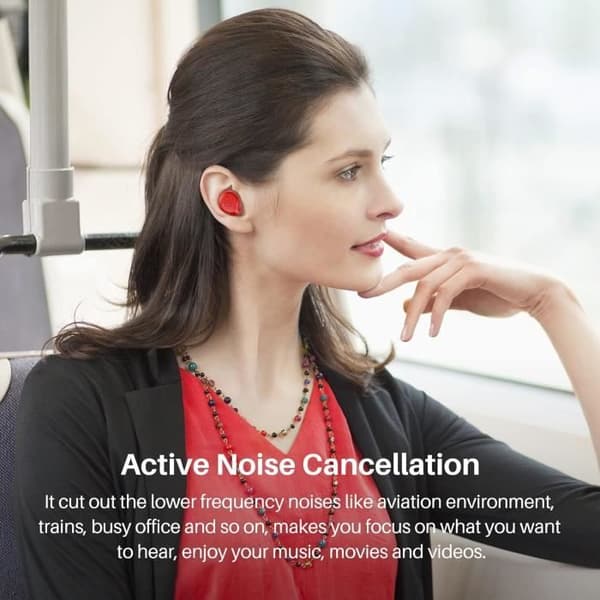 TOZO NC9 Trådfria Bluetooth-hörlurar Aktivt brusreducering Touchkontroll Bluetooth 5.0 In-ear stereo med laddningsfodral