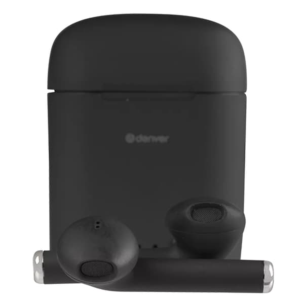 Denver TWE-46B Trådløse in-ear-hodetelefoner med Bluetooth 5.0 og ladeetui - Svart