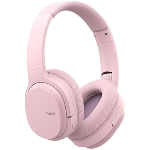 Bluetooth-hörlurar - HAVIT - I62 - Rosa - 20 timmars batteritid - Aktiv brusreducering