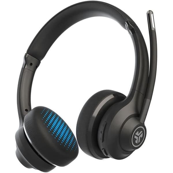 JLab Audio - GO Work Wireless Headset Svart - Trådlösa hörlurar - Bluetooth - 45h BT batteritid
