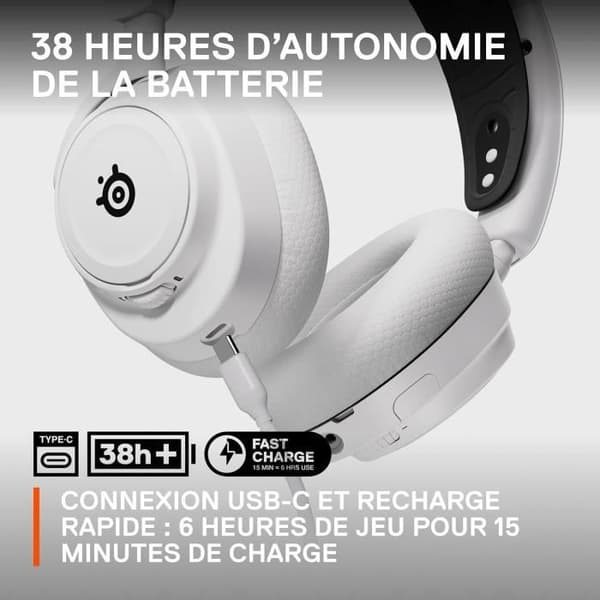 High-end trådlöst spelheadset med flera plattformar - STEELSERIES - ARCTIS NOVA 7X - Vit