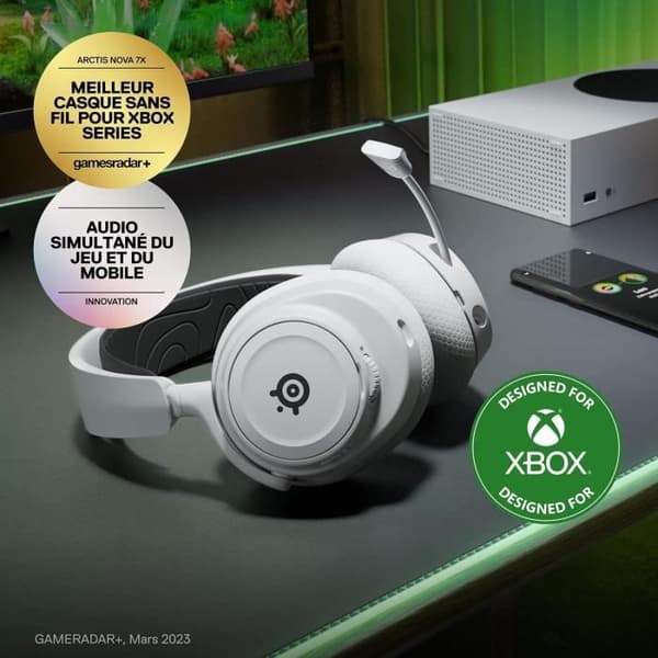 High-end trådlöst spelheadset med flera plattformar - STEELSERIES - ARCTIS NOVA 7X - Vit