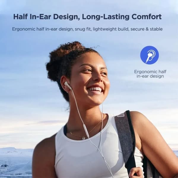 Sign iPhone Hörlurar USB-C Half In-Ear Wired - Vit