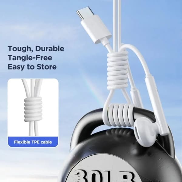 Sign iPhone Hörlurar USB-C Half In-Ear Wired - Vit