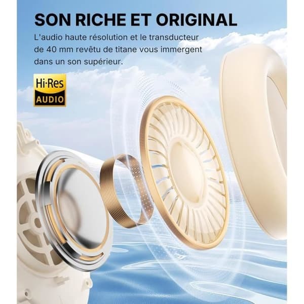 Edifier WH700NB Pro Trådlösa Över-ear Hörlurar med Aktiv Brusreducering -43 DB, Högupplöst Ljud, AAC, Bluetooth