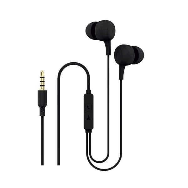Ergonomiska KSIX-headset med mikrofon - Svart - Integrerad mikrofon - Stereoljud