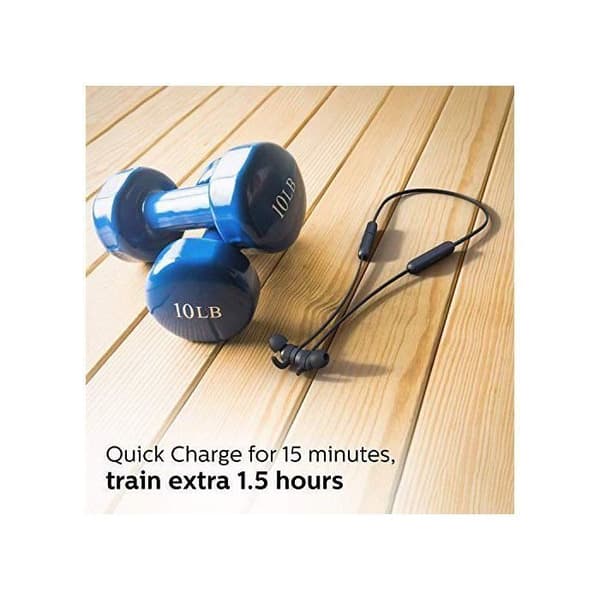 Philips E1205BK/00 Bluetooth-hörlurar med mikrofon, trådlösa hörlurar (Fjärrkontroll, 7 timmars uppspelning, skydd mot)