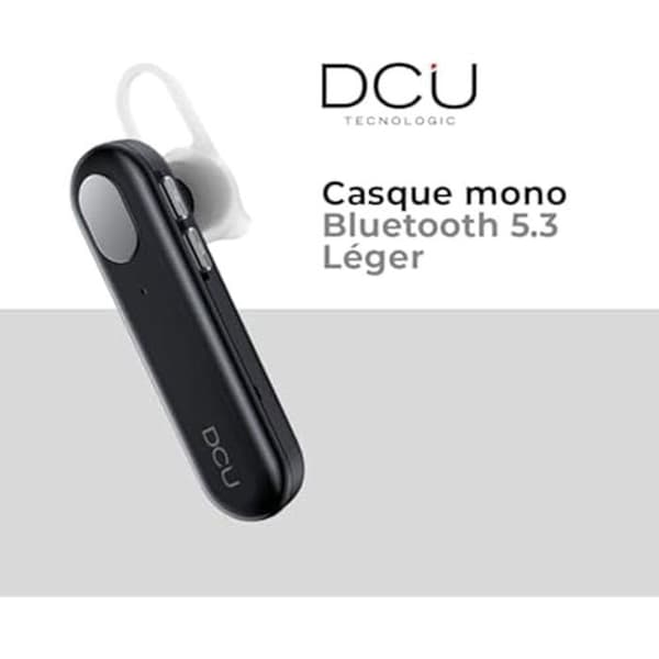 Mono Bluetooth 5.3 Lättviktshörlurar - DCU TECNOLOGIC - Dubbel anslutning - Multifunktionsknapp