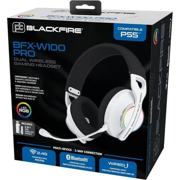 BLACKFIRE Dual Wireless Headset BFX-W100 PRO
