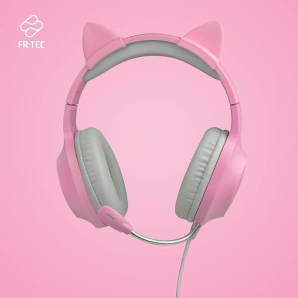 Gaming Headset - Tanooki - Cat Ears - Kabelanslutet - LED - Stereo 50mm
