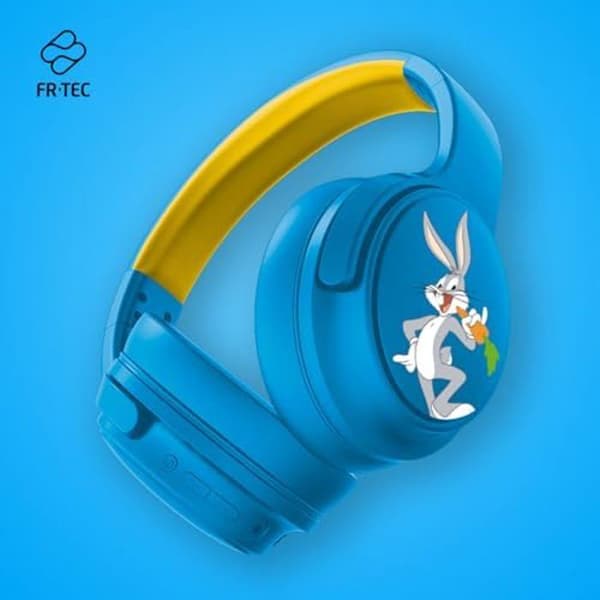 Trådlösa hörlurar - FRTEC - Bugs Bunny - Säker volym 85 dB - Kompakt och hopfällbar - Flerfärgad