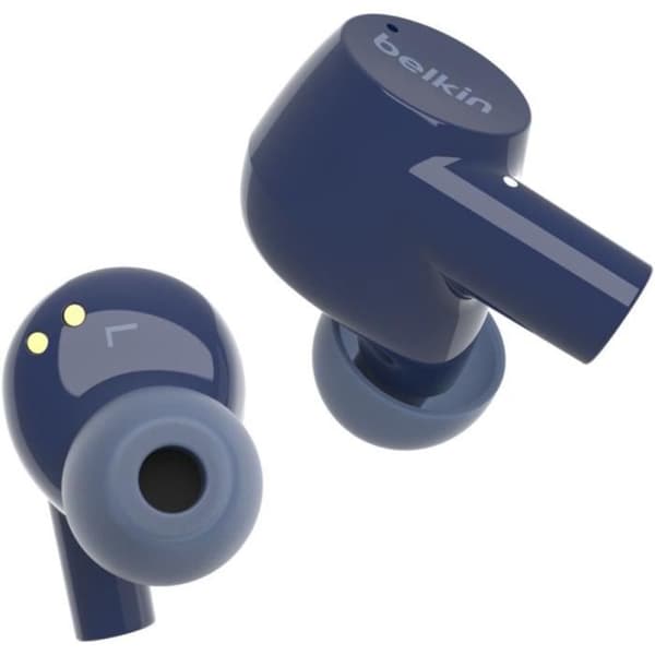 BELKIN SOUNDFORM™ Rise - True Wireless hörlurar med trådlöst laddningsfodral - 7h batteritid - IPX5 - Räckvidd 10m - Blå