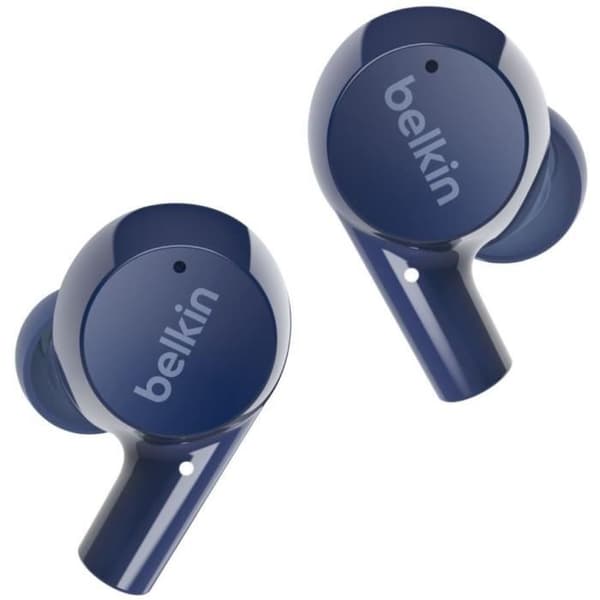 BELKIN SOUNDFORM™ Rise - True Wireless hörlurar med trådlöst laddningsfodral - 7h batteritid - IPX5 - Räckvidd 10m - Blå