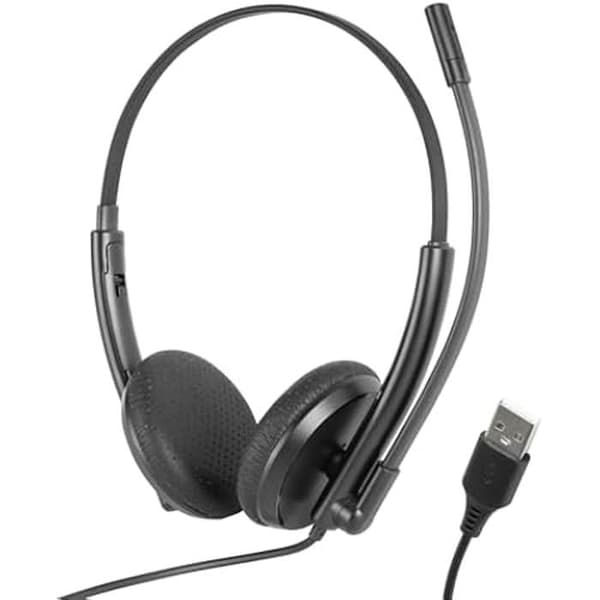USB-headset - IGGUAL - 270° roterande mikrofon - Brusreducering - Integrerad fjärrkontroll - Bekväm