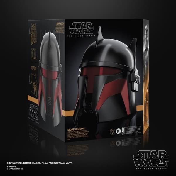 Moff Gideon premium elektroniskt hjälm, med avancerade LED-lampor, cosplayartikel, från 14 år, Star Wars The Black Series