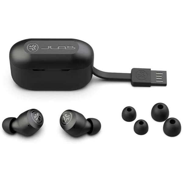 JLAB AUDIO - GO AIR POP - True Wireless Headphones - BT5.0 | IP44 | Micro+touch |Automatisk anslutning | Autonomy BT 20h - Svart