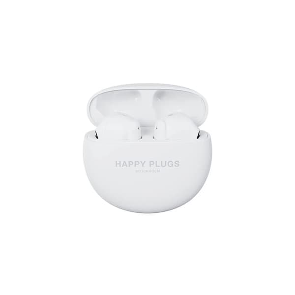 Happy Plugs Joy Lite trådløst in-ear headset med ENC-støjreduktion - Hvid