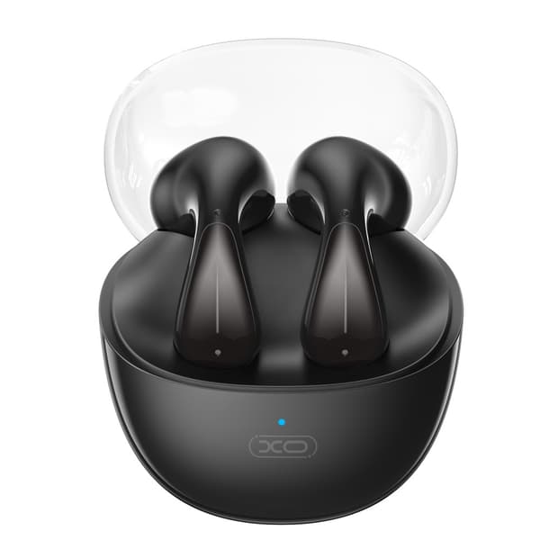 XO TWS Bluetooth-kuulokkeet latauskotelolla ja mikrofonilla - Svart