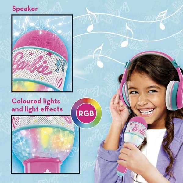 Combo audio - LISCIANI - Barbie - Hörlurar och mikrofon Bluetooth - Inbyggd högtalare - Barbie-låtar - Interaktiv karaoke