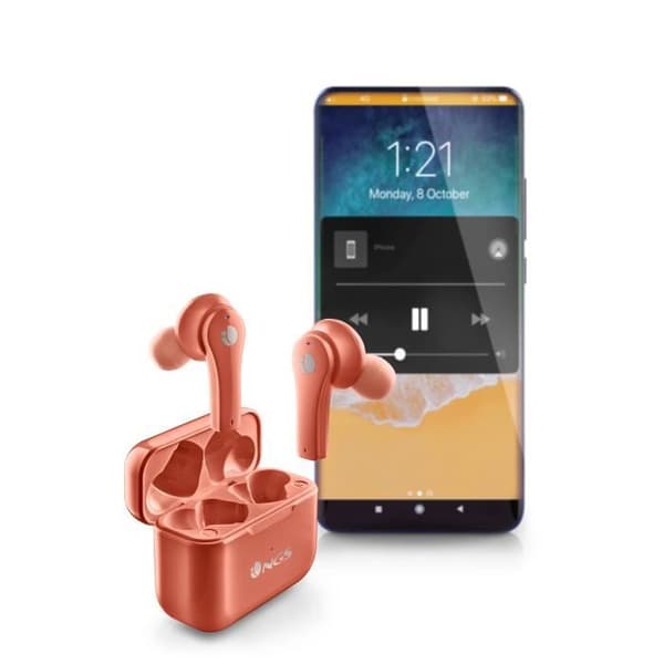 In-ear hörlurar - NGS - ARTICA BLOOM CORAL - Bluetooth 5.0 - Batteritid 24h - Touchkontroll