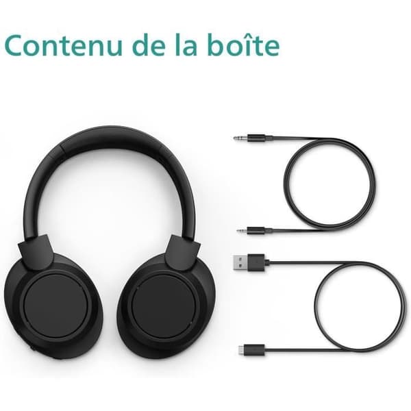 Trådlösa Hörlurar - Philips - TAH6509BK00 - Brusreducering - 75h Batteritid - Bluetooth 5.3