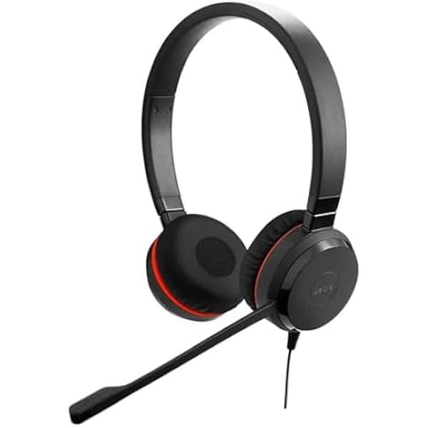 Stereohörlurar - JABRA - Evolve 20 SE - Passiv brusreducering - USB-C-anslutning - Optimalt komfort