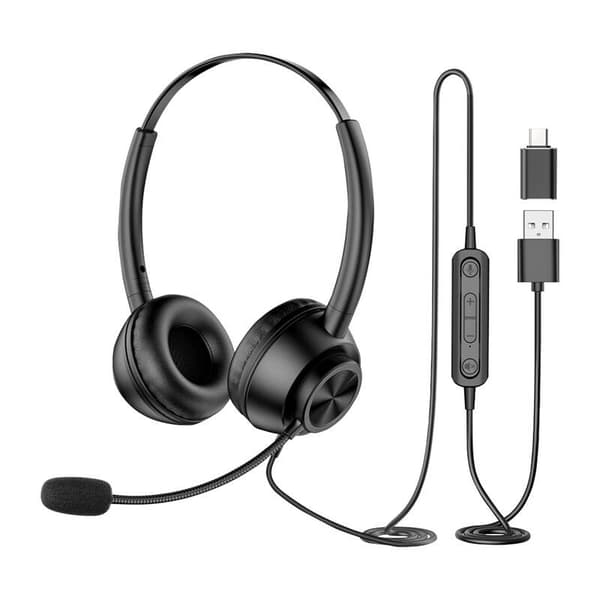 Kablet headset med mikrofon New Bee H368