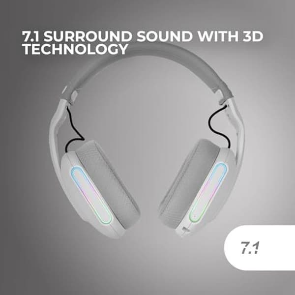Gamingheadset - MARS GAMING - MHW-Pro - 3D-omslutande ljud 7.1 - Bluetooth 5.3 - ARGB Flow-belysning