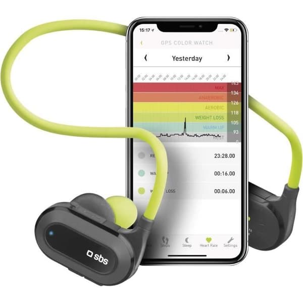 SBS Heart Rate Runner Trådlösa in-ear sporthörlurar med hjärtfrekvensövervakning