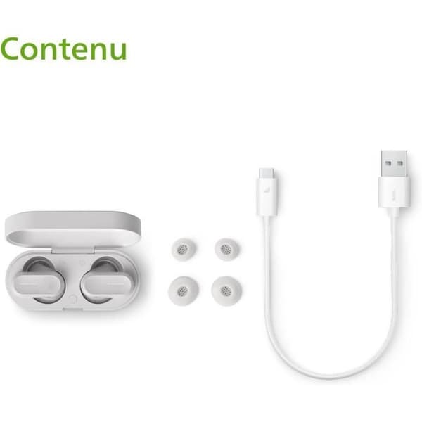 In-ear hörlurar - Philips - TAT3509WT - Trådlös - Brusreducering - Laddningsfodral för ficka