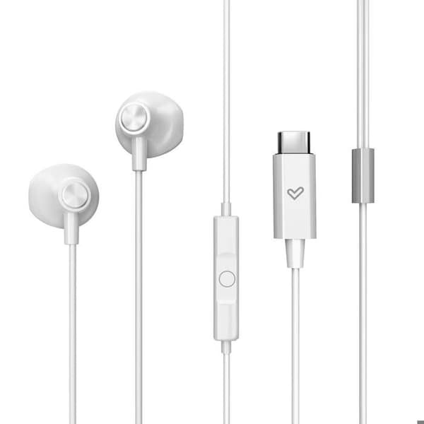 Trådbundna hörlurar - EasyPods - Typ C - Inbyggd mikrofon - Svettresistenta - In-ear