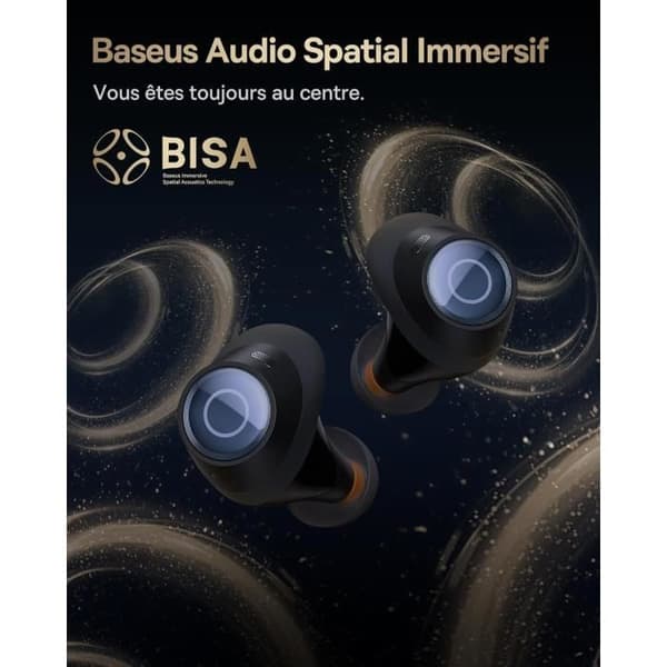 Bluetooth-hörlurar - Baseus - Bowie MA10S - Aktiv ljudreducering - 38H batteritid - In-ear