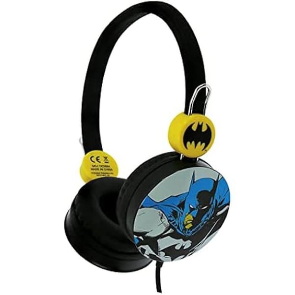 Batman Comic Barnhörlurar för Barn - OTL TECHNOLOGIES - Trådad - Volymjustering - Justerbar huvudband
