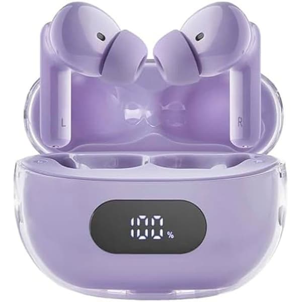 Intenso Buds Plus TWS T313AE trådlösa hörlurar med aktiv brusreducering, ENC, Bluetooth och upp till 25 timmars speltid