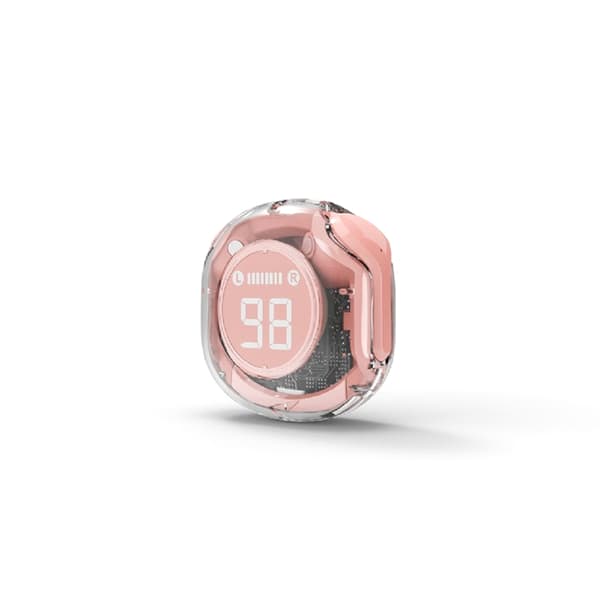 Trådløst in ear-headset med oplader - pink